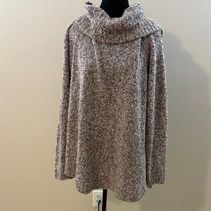 Apt. 9 Women's Cowl Neck Sweater - Speckled Gray